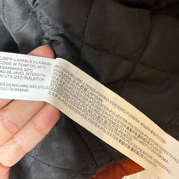 Zara Parka Sherpa Lined Toggle Orange Hooded‎ Jacket Boys 128cm Size 8 - Picture 6 of 6